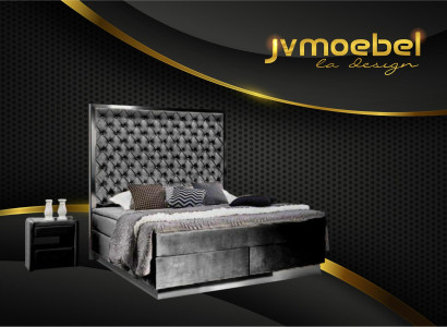 Box spring bed Fabric Furniture Beds Bed Textile Bedroom Design Chesterfield